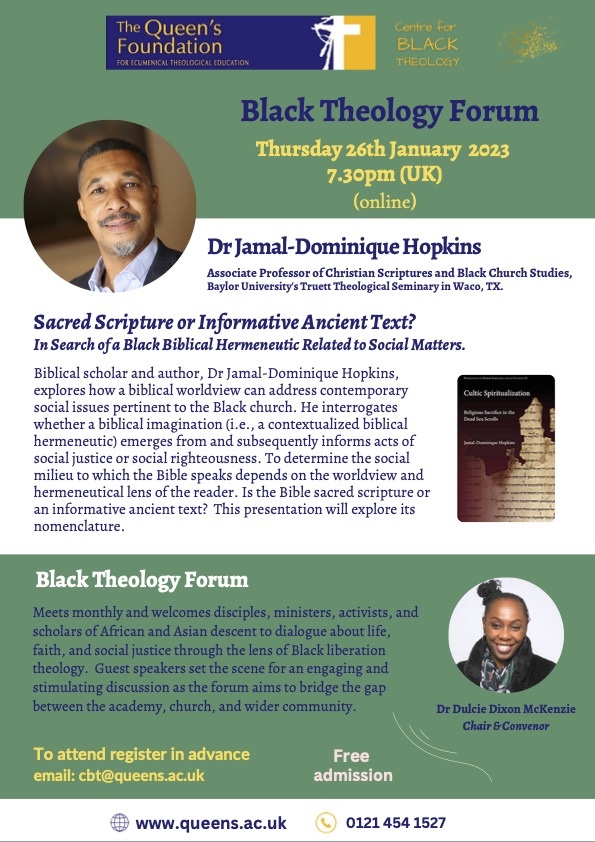 Centre for Black Theology: Black… | The Queen's Foundation Birmingham